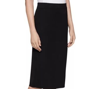 MISOOK Exclusively MIDI Black Skirt Pleated‎ Back Pull On Work Party Size S